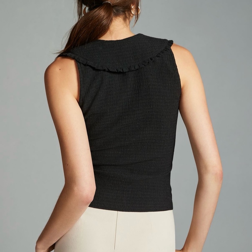 Maeve Ruffled Round Collar Tank - Picture 2 of 5